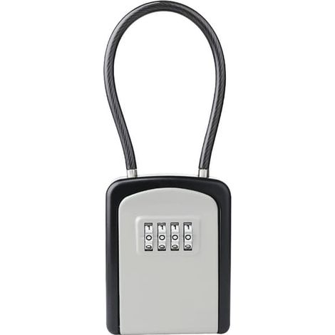 Coffre-fort à clés étanche à la pluie avec serrure à code Gris (1/4)