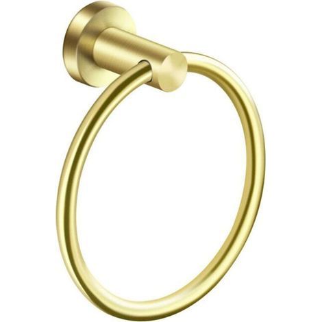 Porte-serviettes rond en acier inoxydable 304, anneau porte-serviettes rond nordique doré (1/5)