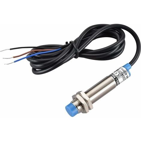 Capteur de proximité inductif M12, Type de bouclier, détecteur LJ12A3-4-Z/BY, 4mm, 10-30VDC, 200mA, PNP, normalement ouvert (NO), 3 fils