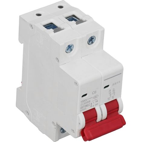 Disjoncteur DC Photovoltaïque 2P 1000V 6A, 6000A de Pouvoir de Coupure pour Installation Solaire (1/5)