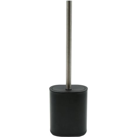 Brosse WC à Couvercle "Spiky" 40cm Noir (1/4)