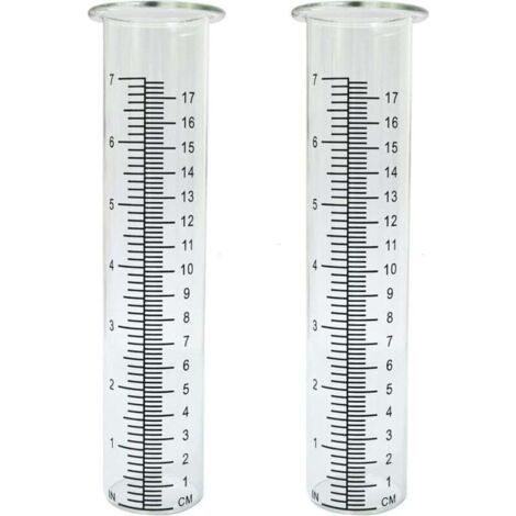 7-Zoll-Ersatzrohr für Regenmesser aus Kunststoff, 8,25 x 2,25 x 1,75 Zoll, kältebeständig, rissbeständig, für den Außenbereich, Garten, Hof, Haus, 2 Stück