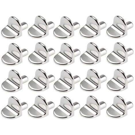 BUNTHAUS 20Pièces 5mm Chevilles de Support d'Étagère,support etagere murale,Taquet Étagère en forme de L métal,pour Meuble Armoire Placard (1/5)