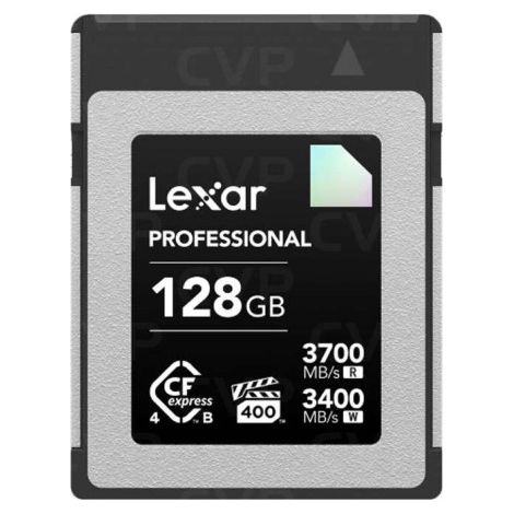 LEXAR 128GB PROFESSIONAL CFEXPRESS 4.0 TYPE-B CARD, UP TO 3700MB/S READ 3400MB/S WRITE. VPG 400