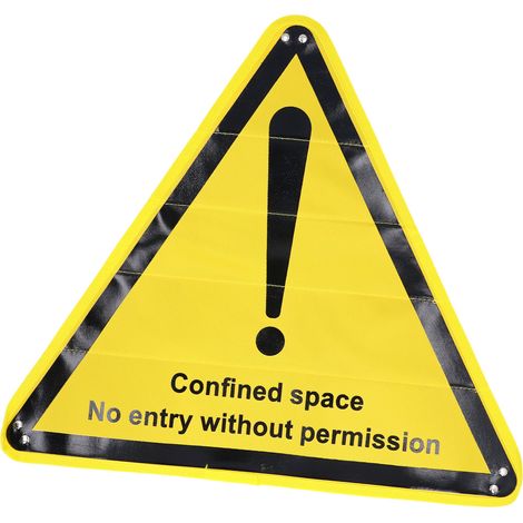 Panneau d'avertissement de verrouillage en polyester, signalisation triangulaire d'isolement pour zones dangereuses (1/5)