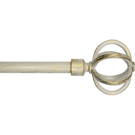 CABEK barra forja extensible 75/120 mundi marfil oro , Barra de forja extensible Mundi marrón oro 75/120 Ideal para colgar tus cortinas y adornar las estancias Extensible d (1/4)