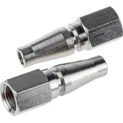 Raccord rapide pneumatique RS PRO, Filetage vers Femelle G 1/8 Femelle 1/8pouces Rectus 17, Schrader NW5 en Laiton ( Prix pour Paquet de 5 )