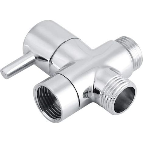 Robinet Diviseur Trois Voies - Raccord G1/2 Pouces - Pour Bras de Douche - Pour Pommeau et Tête Fixe - 1 Pièce (1/5)