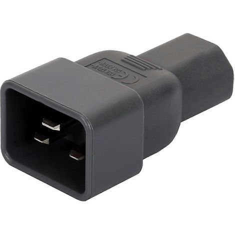 Adaptateur secteur IEC 320 C13 vers C20, couleur beige, convertisseur IEC 15 A vers 10 A, 16 A vers 10 A, connecteur d'alimentation C20 16 A vers C13 10 A (1/5)