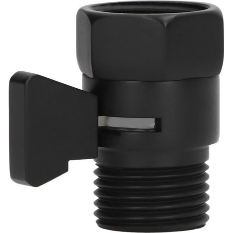 G1/2 brass water control shut-off valve, black shower head sprayer valve for home bathroom