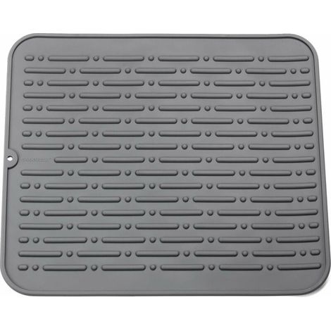 XL Silicone Dish Drying Mat 45 x 40 cm Lifetime Guarantee (Grey) (1/4)