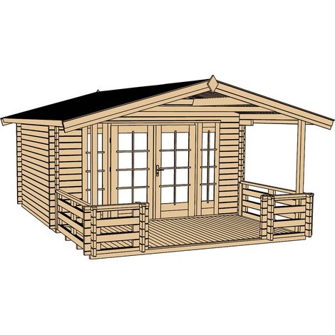 Weekendhaus 137 B Gr.1, 45 mm Sockelmaße: B 380 x T 500 cm