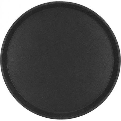 Plateau antidérapant rond noir diam 40cm - Caterchef