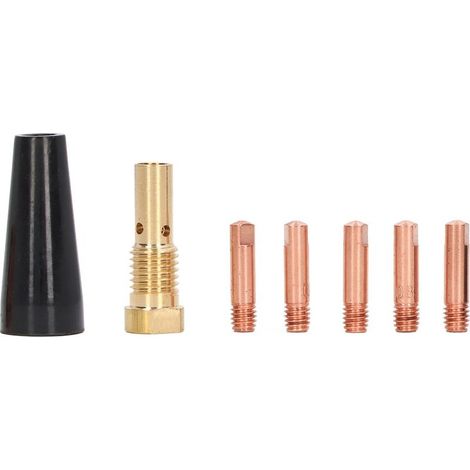 Kit de Soudure sans Gaz pour Pistolet Mig 7 Pièces, Accessoires D'équipement de Consommables de Torche de Soudage (1/5)