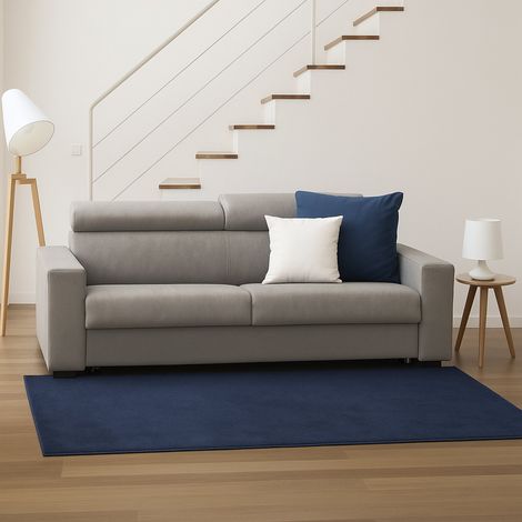 Talamo Italia Sofa cama Aiko, Sofá de 3 plazas, 100% Made in Italy, Sofá de salón con apertura giratoria, con reposacabezas ajustable y reposabrazos estándar, Cm 220x95h85, Tórtola, con embalaje refor (1/5)