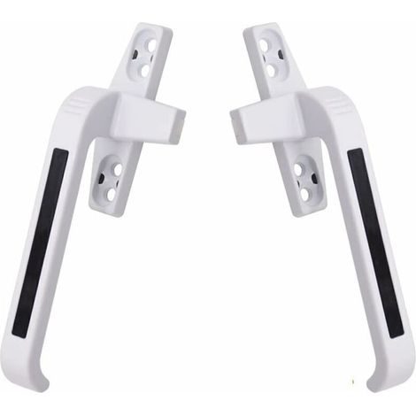 Poignée de Fenêtre Poignée Gauche et Droite Portes Battantes en Alliage D'aluminium Verrouillage des Fenêtres Poignée de Fenêtre Coulissante, - Blanc,de