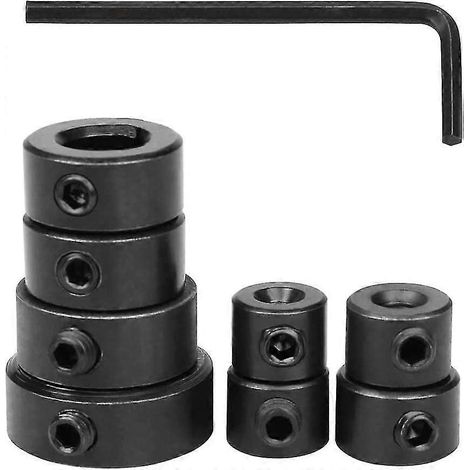 Butée de profondeur de perçage, lot de 8 butées de profondeur pour forets de 3/4/5/6/8/10/12/16 mm, avec clé hexagonale et boîte de rangement, pour perceuse à bois (1/4)