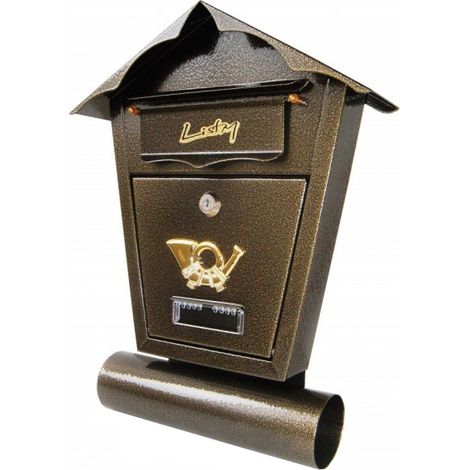 BRIEFKASTEN MIT ROHR SD1T GOLD