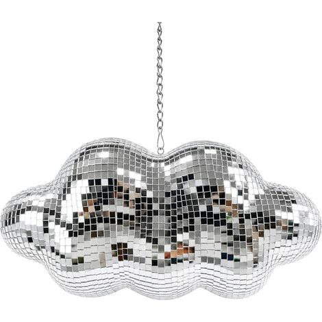 Boule disco en forme de nuage - Boule disco - Ornements de miroir disco - En forme de nuage - Boule disco pour décoration d'intérieur en forme de nuage, accessoires de scène, ensemble de boules de (1/5)