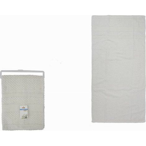 Trade Shop - Asciugamano Da Bagno Ospite In Cotone Morbida 30 X 50cm 65gr Colore Bianca 79484 - (1/2)