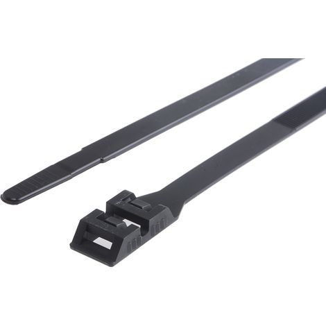 Serre-câble RS PRO Noir en Nylon 66, 265mm x 9 mm ( Prix pour Sachet de 100 )