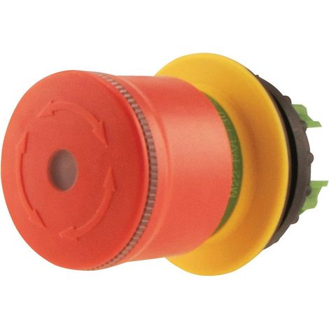 Eaton Botón de PARADA DE EMERGENCIA/PARADA DE EMERGENCIA, RMQ-Titan, forma de seta, 30 mm, iluminable con elemento LED, desbloqueo por rotación, rojo, amarillo, 197538