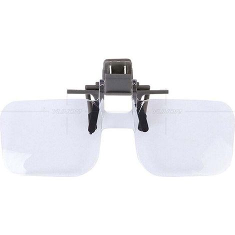 Loupes à clipser pour lunettes, lecteur de lunettes de lecture rabattable 2X pour personnes âgées femmes hommes pour la lecture