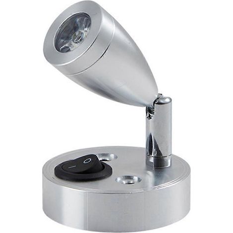 Interrupteur pour lampe de lecture intérieure LED 12V, compatible avec les camping-cars, les bateaux, les lampes intérieures de voiture portables, les véhicules de loisirs, etc., argent. (1/5)