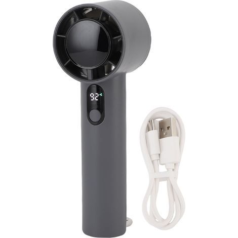 Ortviai Ventilateur Portable Main Libre 5 Vitesses, Écran Numérique, Silencieux, Rechargeable – Noir (1/5)