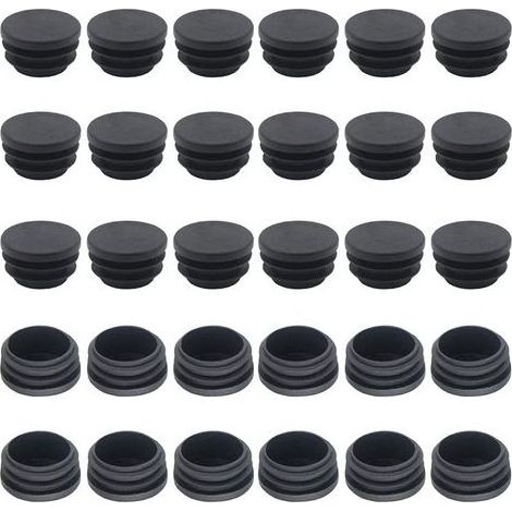 Embout de Chaise 25mm 50 Pièces Bouchon pour Tube Rond Embout pour Tube Embout Tube Rond Bouchons de Tubes Rond Embout Entrant Rond Bouchon pour Pied de Chaisse Capuchon pour Poteau (1/5)