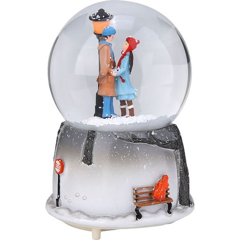 Veilleuse musicale originale, boule à neige, boîte à musique, ornement de bureau (1/5)