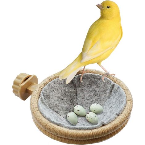 Multi functional detachable Bird Nest Canary Finch Parrot Nest with Felt（4.5 inches） (1/5)