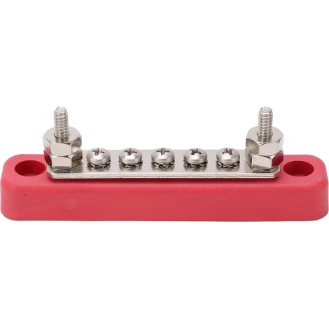 Modification du circuit : barre omnibus à 5 canaux 48 V haute intensité 100 A, barre omnibus en cuivre, rouge. (1/5)