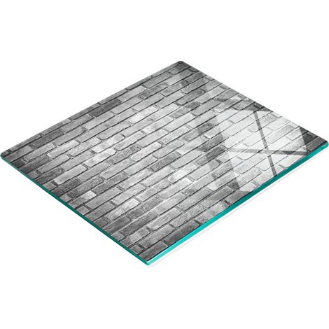 Tablero de cocina de vidrio templado con gr谩ficos decorativos de pared de ladrillo 60x52 cm