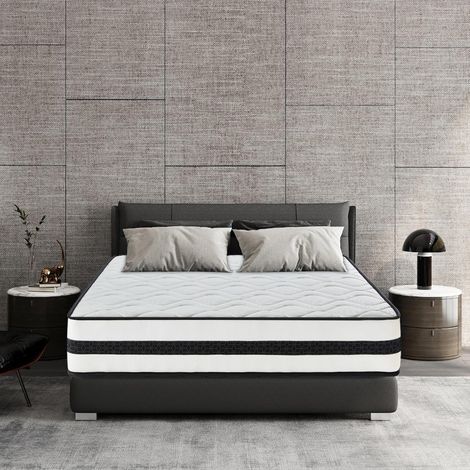 Matelas 140x190 cm, épaisseur 26 cm.Ressorts ensachés,Mousse Mémoire de Forme,Soutien Tonique,indépendance de Couchage,rendant votre sommeil plus stable et confortable (1/4)
