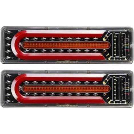 Feux de Remorque LED 24V Feu Stop Camion Arriere LED Etanche Indicateur de Caravane pour Car Remorque Bus Camion Bateau RV 2pcs,33cm (1/5)