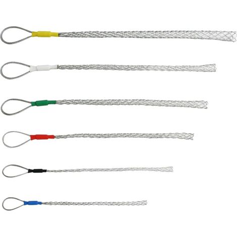 Ersandy – Lot de 6 chaussettes de traction câble acier galvanisé – Diamètre 4-25 mm – Pour tirage rapide dans conduits – Poids léger et résistant