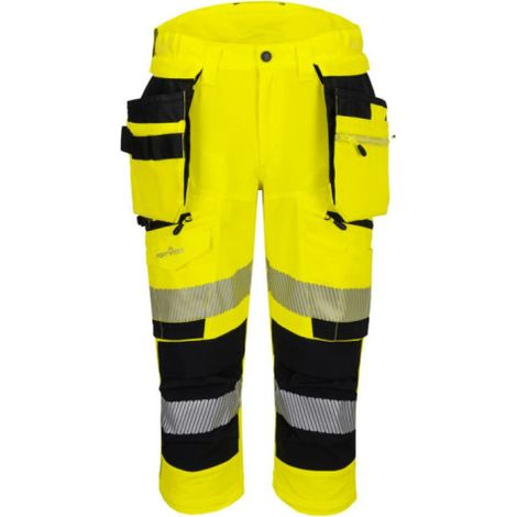 Pantalón DX4 pirata de alta visibilidad PORTWEST DX402 46 Amarillo/Negro (1/2)