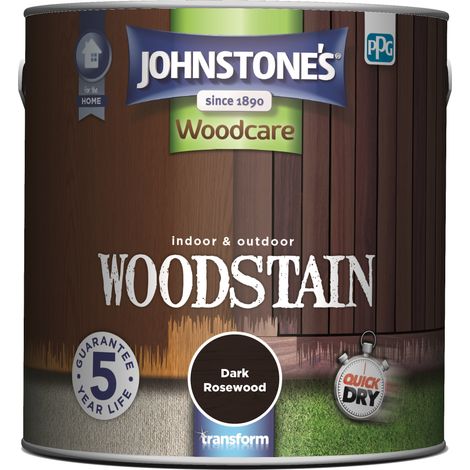 Johnstones Woodcare Indoor and Outdoor Woodstain Paint - 2.5L - Dark Rosewood