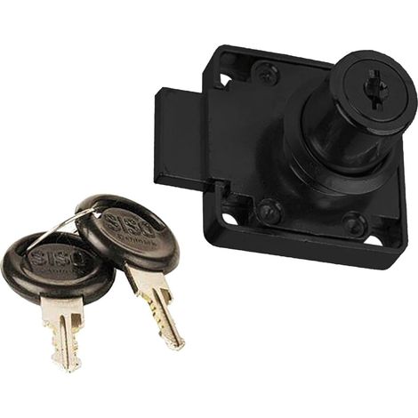 Serrure cylindrique droite Noir (1/2)