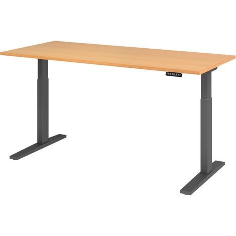 bümö Schreibtisch elektrisch XMKA Rechteck: 180 x 80 cm  Buche