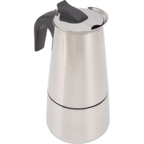 Cafetière électrique de Style Européen, Tasse à café Moka Portable Droite pour Cafetière, Cafetière Moka en Acier Inoxydable avec Jardinière en Acier Inoxydable 201, Cuisinière (1/5)