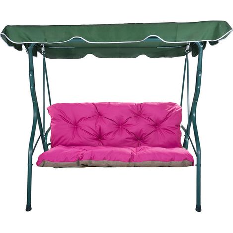 Coussins pour balancelle extérieur 160 x 60 x 50cm, Coussins de balancelle 3 places Rose, SETGARDEN