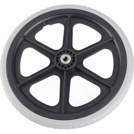 GARRYFIZH Roue arrière fauteuil manuel 14 pouces, Pneu mousse polyuréthane solide noir, Remplacement