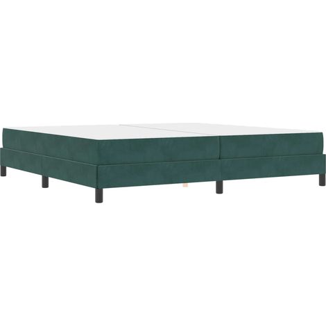 Maison Exclusive - Letto a molle con materasso Verde Scuro 200 x 210 cm Tessuto