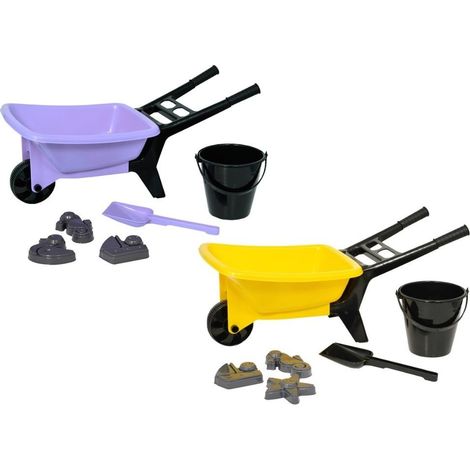 Carriola con accessori per sabbia, 56 cm, mix