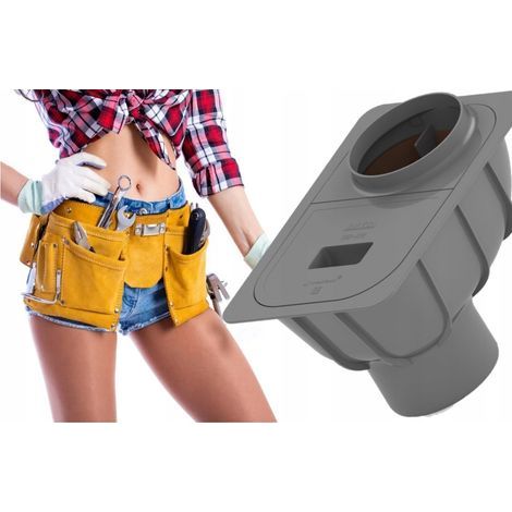Siphon d'évacuation des eaux pluviales - 110 mm - Graphite - Universel - PVC - Protection contre les salissures (1/5)