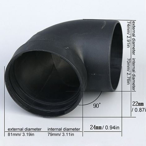 Raccord de tuyau en plastique pour conduit d'air, coude de sortie, connecteur résistant à haute température, accessoire de jonction. (1/3)