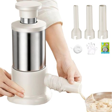 Máquina embutidora de salchichas de gran capacidad, manual, para uso doméstico, comercial, barbacoa o charcutería.