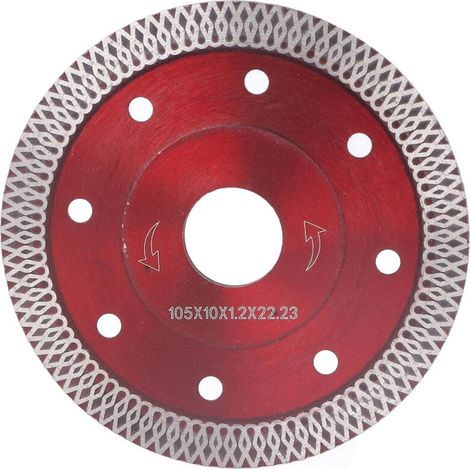 Lame de Scie Diamantée, Coupe de Carreaux de Porcelaine en Céramique Granit Marbre Brique Meulage Polissage 4in pour Couper des Carreaux de Porcelaine Céramique Granit(rouge) (1/5)